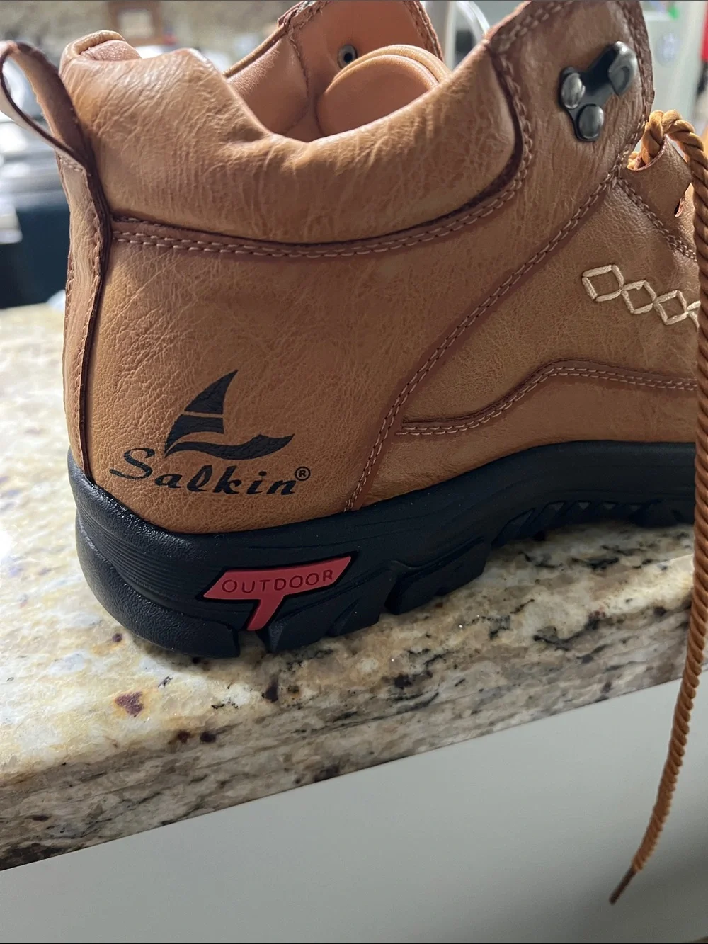 Men’s Salkin Outdoor Lace-Up Hiking Boots NWOT Sz 47 (13-1/2?)